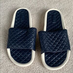 APL Quilted Navy Slides